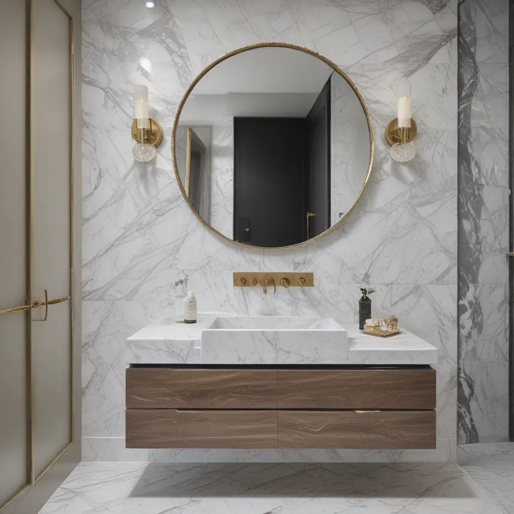 Bold Marble To Anchor Your Bathroom