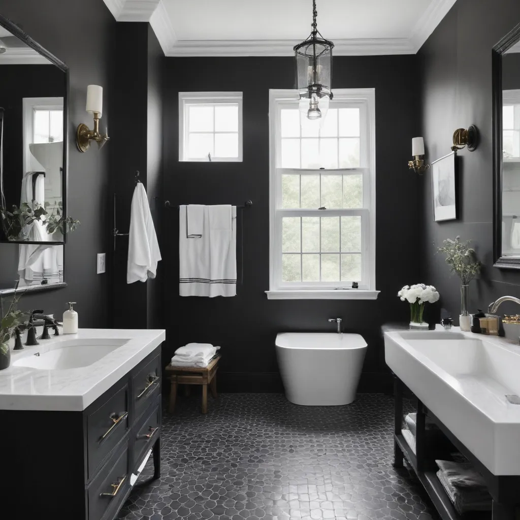 Chic Black and White Bathroom Inspiration