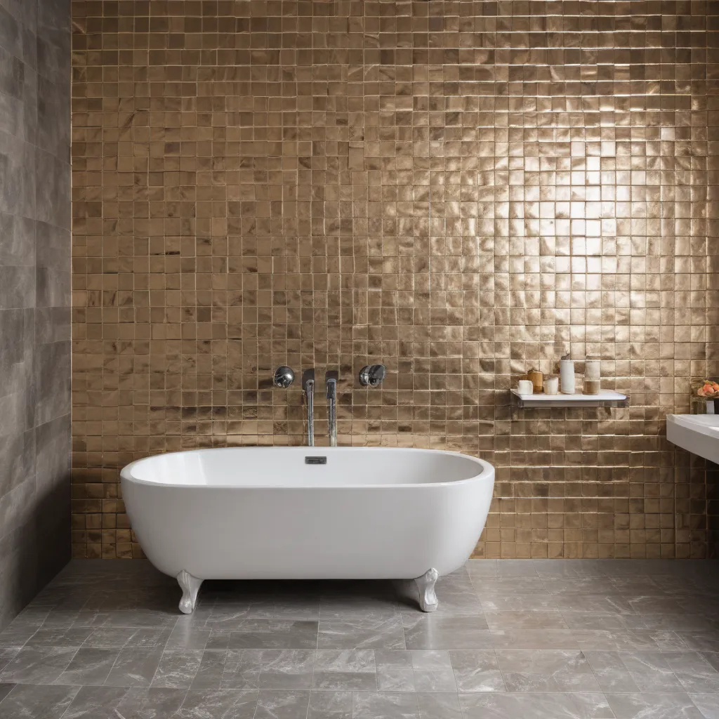 Glam Up Your Bathroom With Metallic Tiles