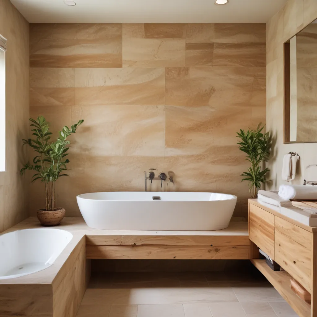 Natural Materials for an Organic, Spa-Like Bathroom