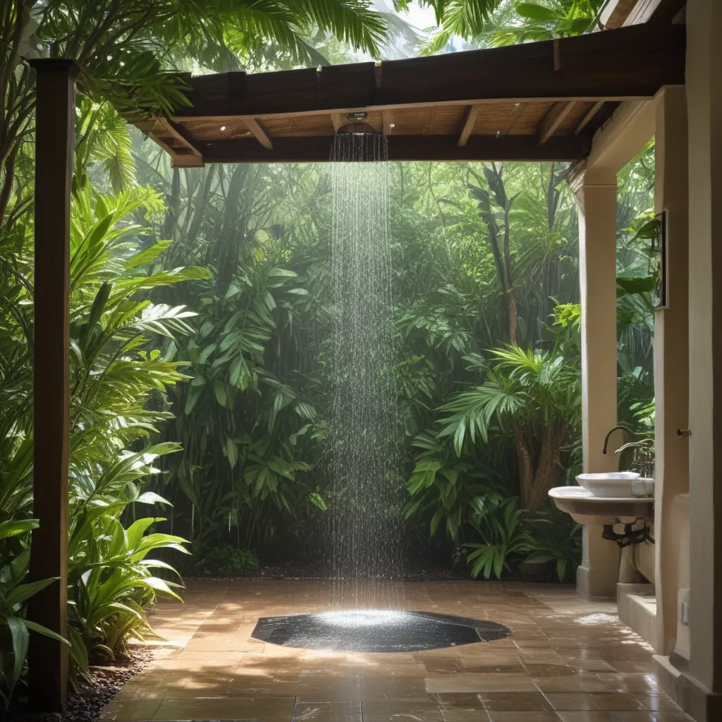 Refresh in a Island Oasis with Tropical Rainfall Showers