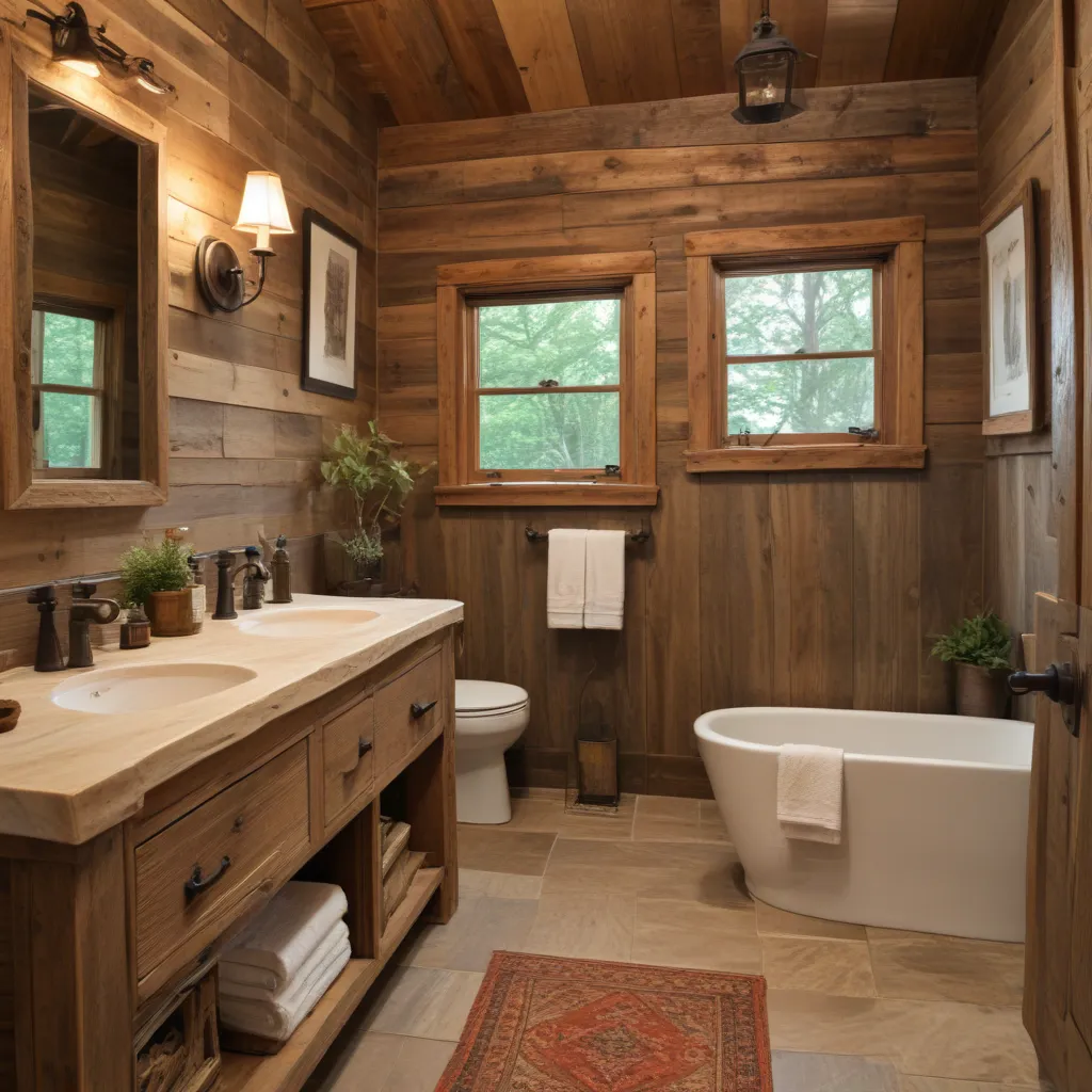 Rustic Elements For A Cozy Cabin Bathroom