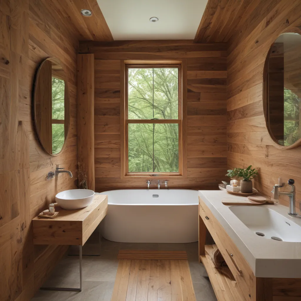 Warm Woods For Cozy Bathroom Designs